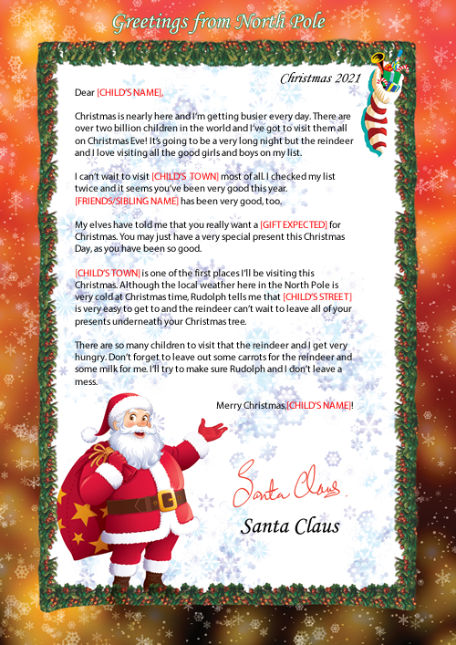 Santa Letter 1 – I’m Nearly There