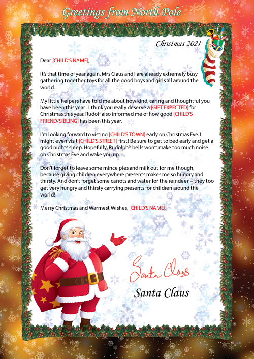 Santa Letter 4 – Mrs Claus