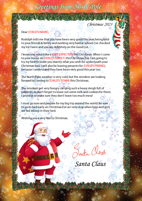 Santa Letter 2 – Rudolph